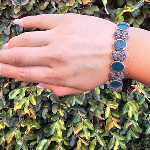 Vintage Green and marcasite bracelet